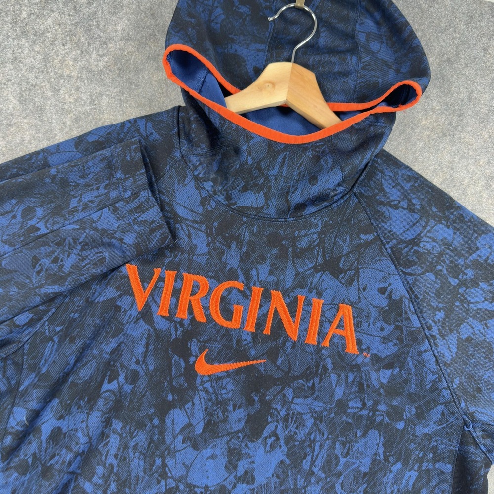 Virginia Cavaliers Sweatshirt Hoodie Mens Medium Blue NCAA Nike Dri-FIT